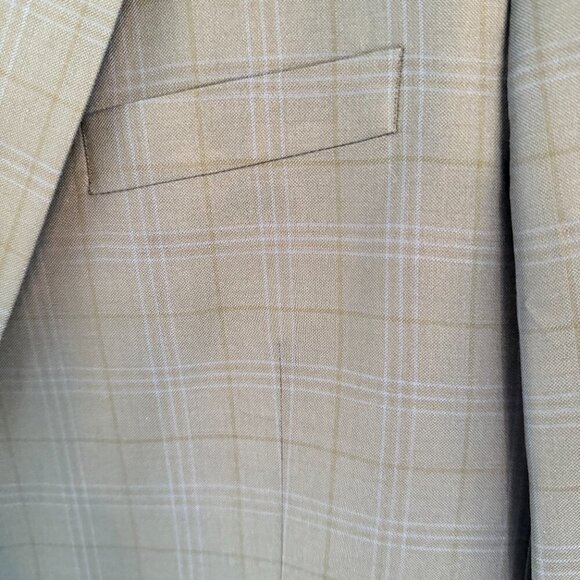 🧥 Peter Millar Navy Check Wool Sport Coat – Size 44T - Picture 2 of 6